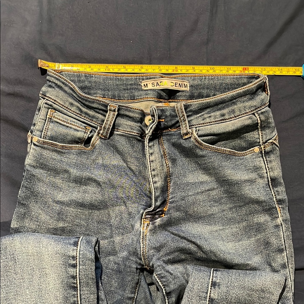Slim Blue Jeans with Natural Fading